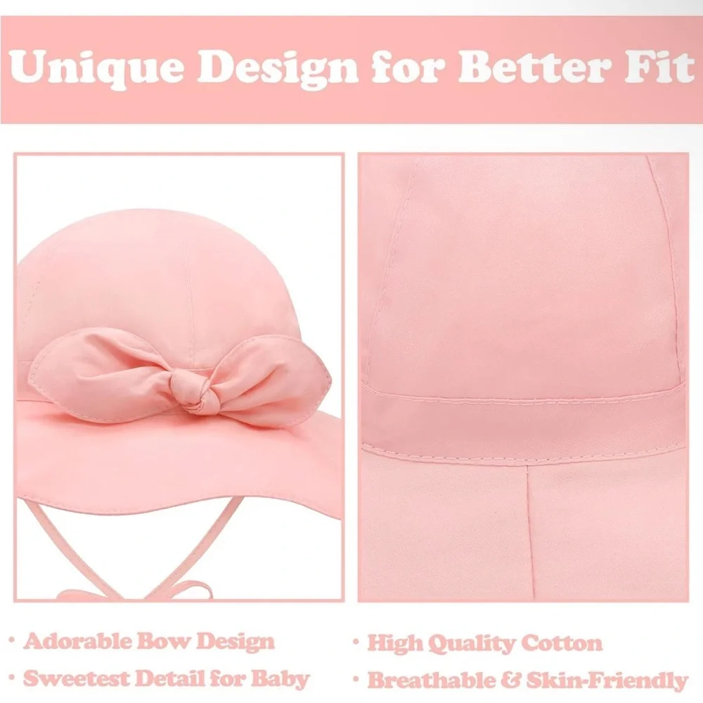 Charming Pink Sun Hat with Bow